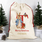Festive Blue Bunny Letter Santa Sack