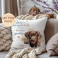 Personalised Pet Memorial Cushion & Photo Pillow - Custom Dog Portrait Remembrance Gift - Favourite Hello Hardest Goodbye