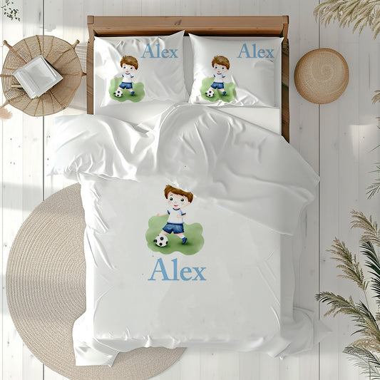 Little Footballer - Personalised Duvet Cover Set