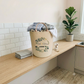 Personalised Laundry Basket with Handles, Custom Felt Washing Hamper, Eucalyptus Wreath Wedding Couple Gift, Newlywed Anniversary Gift
