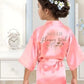 Personalised Flower Girl Satin Robe: Custom Wedding Morning Spa Gift