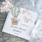 Safari Animals in Hot Air balloon Gender Reveal Welcome Sign