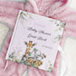 Eucalyptus Safari Animals Personalised Baby Shower Guestbook with Ribbon