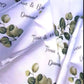 Eucalyptus Green Elegant Couple's Personalised Wedding Napkin Set