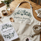 Personalized Eucalyptus Tea Towel | Custom Wedding & Anniversary Gift.