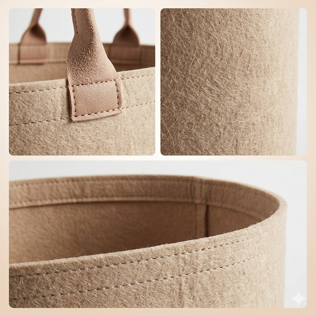 Personalised Laundry Basket with Handles, Custom Felt Washing Hamper, Eucalyptus Wreath Wedding Couple Gift, Newlywed Anniversary Gift