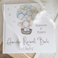 Elephant with Balloon Personalised gender Reveal Guestbook with Ribbon