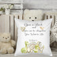 Custom named Personalised Dino print Kids Reading Pocket Pillow