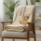 personalised pooh large beige blanket