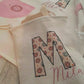 Floral Initial  - Personalised Kids Linen Apron Baking Set