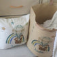 Personalised Kids safari Hot Air Balloon Design Large Toy basket Gift Set With Cushion