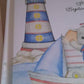 Personalised First Holiday Elephant Sailor  Memory Book with Ribbon