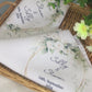 Personalised Floral Eucalyptus Design Wedding Napkin Set