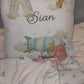 Personalised Safari Hot Air Balloon Baby Blanket Cushion Toy Bag Set
