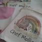 Personalized Kids Unicorn Apron & Chef Hat Set | Custom Pink Linen