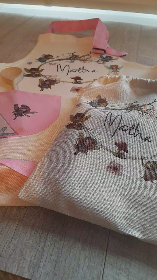 Fairy Party - Personalised Kids Kitchen Linen Baking Set