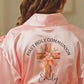 Personalised First Communion Dressing Gown Bag set: Floral Cross Pouch brush baptism Keepsake Gift
