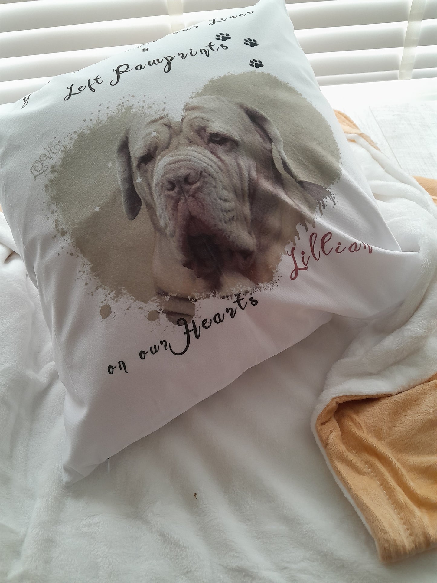 Portrait Print Dog Lovers Memory  Cushion
