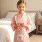 Personalised First Communion Dressing Gown Bag set: Floral Cross Pouch brush baptism Keepsake Gift