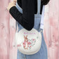 Personalised Pink Bunny Heart Shoulder Bag for Kids